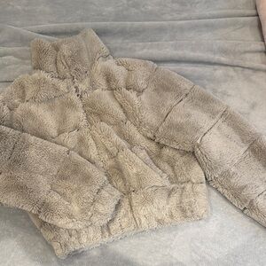 Garage Cropped Plush Puffer Jacket